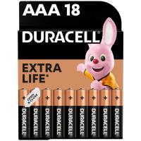 Батарейка Duracell AAA лужні 18 шт. в упаковці Фото