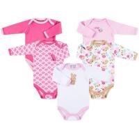 Боди детское Luvable Friends 5 шт с длинными рукаами для девочек Фото