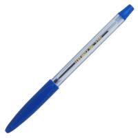 Ручка шариковая Buromax non-retractable JOBMAX, rubber grip, blue Фото