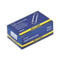 Скрепки канцелярские Buromax 78мм, relief, 50 шт. Фото