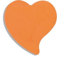 Бумага для заметок Buromax with adhesive layer "Heart", 50 sheets, NEON color Фото