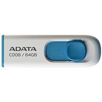 USB флеш накопичувач ADATA 64GB C008 White+Blue USB 2.0 Фото