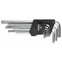 Набір інструментів Topex ключі шестигранні HEX 1.5-10 мм, набір 9 шт. Фото