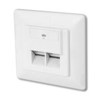 Компьютерная розетка Digitus 2xRJ45 FTP, для скрытой проводки Фото