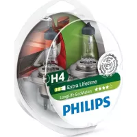 Автолампа Philips H4 LongLife EcoVision, 2шт Фото
