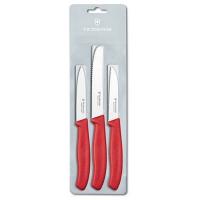 Набір ножів Victorinox SwissClassic из 3 предметов Красный Фото