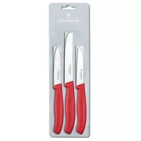 Набір ножів Victorinox SwissClassic из 3 предметов Красный Фото