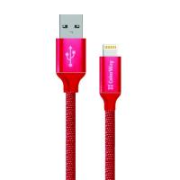 Дата кабель ColorWay USB 2.0 AM to Lightning 1.0m 2.1А red Фото