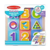 Развивающая игрушка Melissa&Doug Формовой пазл Буквы/Цифры Фото