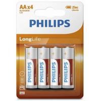 Батарейка Philips AA R6 LongLife Zinc Carbon * 4 Фото
