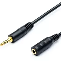 Кабель мультимедийный Atcom 3.5mm M to 3.5mm F 0.8m Фото