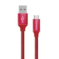 Дата кабель ColorWay USB 2.0 AM to Type-C 2.0m red Фото