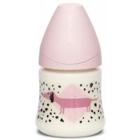 Бутылочка для кормления Suavinex Истории щенков, 150 мл, 0+ розовая Фото