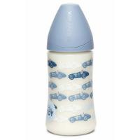 Пляшечка для годування Suavinex Истории малышей 270 мл, голубая Фото