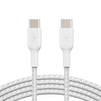 Дата кабель Belkin USB-С - USB-С, BRAIDED, 1m, white Фото
