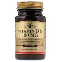 Витамин Solgar Витамин В6, Vitamin B6, 100 мг, 100 таблеток Фото
