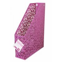 Лоток для паперів Buromax вертикальный, BAROCCO, металлический, розовый Фото