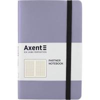 Блокнот Axent Partner Soft, 125х195, 96л, клет, серебристый Фото