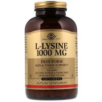 Аминокислота Solgar Лізин 1000 мг, L-Lysine, 250 таблеток Фото