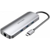 Концентратор Vention USB3.1 Type-C --> HDMI/USB 3.0x3/RJ45/SD/TF/TRRS 3 Фото