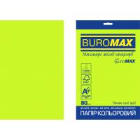 Папір Buromax А4, 80g, NEON green, 20sh, EUROMAX Фото