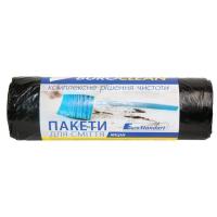 Пакети для сміття Buroclean EuroStandart міцні чорні 160 л 10 шт. Фото