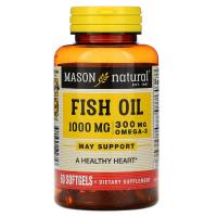 Жирні кислоти Mason Natural Рыбий жир с Омега-3, Omega-3 Fish Oil, 60 гелевых Фото