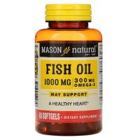 Жирные кислоты Mason Natural Рыбий жир с Омега-3, Omega-3 Fish Oil, 60 гелевых Фото