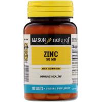 Мінерали Mason Natural Цинк 50 мг, Zinc, 100 таблеток Фото