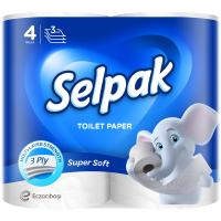 Туалетная бумага Selpak 3 слоя 4 рулона Фото