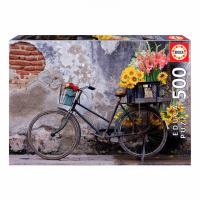 Пазл Educa Велосипед и цветы 500 элементов Фото
