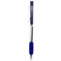 Ручка кулькова H-Tone автоматична 0,7 мм, з грипом, синя, уп. 12 шт Фото