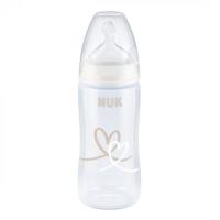 Бутылочка для кормления Nuk First Choice Plus Серця 300 мл Бежева Фото