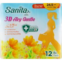 Гигиенические прокладки Sanita 3D Airy Gentle Ultra Slim Wing 24.5 см 12 шт. Фото
