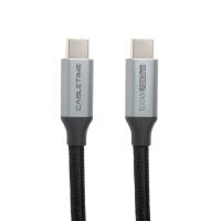 Дата кабель PowerPlant USB-C to USB-C 1.0m 10Gbps, 100W, 20V/ 5A, 4K/ 60H Фото