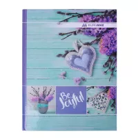 Канцелярська книга Buromax А4 ROMANTIC, 96 аркушів, клітинка, бірюзова Фото