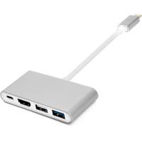 Переходник PowerPlant Type-C (M) to 4*USB 2.0/3.0, HDMI, Type-C (F) Фото