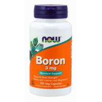Минералы Now Foods Бор, 3 мг, Boron 3 mg, 100 вегетарианских капсул Фото