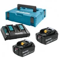 Набор аккумулятор + зарядное устройство Makita набір LXT (BL1860Bx2, DC18RD, Makpac3) Фото