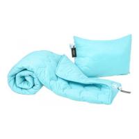 Ковдра MirSon Набір Бавовняний №1706 Eco Light BLue Ковдра 140х2 Фото
