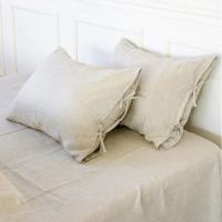 Наволочка MirSon Лен Natural Linen 50х50 Grey sky Фото