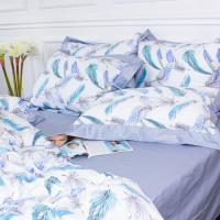 Постельное белье MirSon Satin print Elit Azure Jay 175х210 Фото