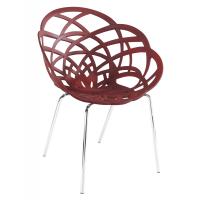 Кухонний стілець PAPATYA FLORA-ML, сидіння матова червона цегла, колір 51c, Фото