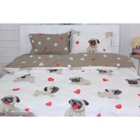 Постільна білизна MirSon Бязь Ranforce Elite 17-0566 Pug-dog 143х210 Фото