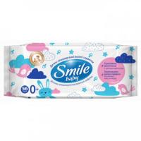 Детские влажные салфетки Smile baby з рисовим молочком, 56 шт Фото