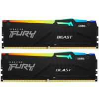 Модуль пам'яті для комп'ютера Kingston Fury (ex.HyperX) DDR5 32GB (2x16GB) 5600 MHz FURY Beast RGB Фото