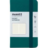 Книга записная Axent Partner, 95x140 мм, 96 аркушів, клітинка, малахіто Фото