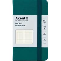 Книга записная Axent Partner, 95x140 мм, 96 листов, клетка, малахитовая Фото