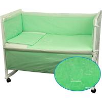 Дитячий постільний набір Руно Ведмедик салатовий 60х120, 4 предмета Фото