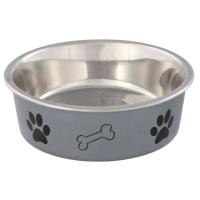 Посуд для собак Trixie Миска металева 450 мл/14 см (кольори в асортименті Фото